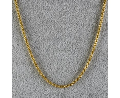A 18ct Gold Rope Twist Chain, Modern, 580mm in length, gross weight 18.6g