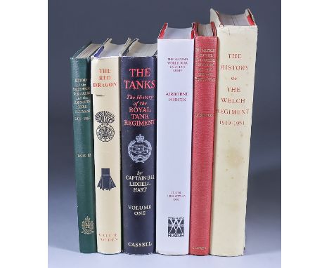Eleven Books of Military History, including - J de Cource and C. E. N. Lomax - "The History of the Welch Regiment 1919-1951",