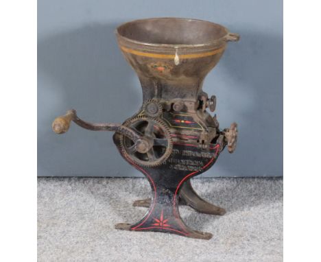 An Unusual American Black Japanned Cast Iron "The Enterprise Raisin Seeder" No. 47, Early 20th Century, manufactured by The E