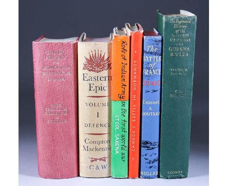 Eleven Books of Military History, including - Shyam Narain Saxena - "Role of Indian Army in the First World War", published b