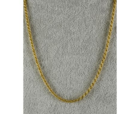 An 18ct Gold Rope Twist Chain, Modern, 500mm overall, gross weight 16.9g
