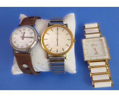 Two gentleman's wristwatches: a&nbsp;Tissot Stylist and a Timex; and a&nbsp;lady's Genoa wristwatch (3)