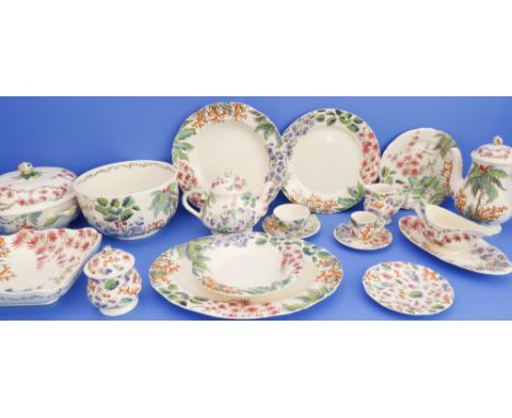 An 81-piece Gien 'Tamarin' dinner service:7 x 31.5 cm shallow bowls;7 x 29 cm plates;10 x 23 cm plates;10 x 16 cm plates; 10 