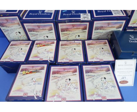 Thirteen boxed Royal Doulton '101 Dalmatians' figures and one limited edition (237 of 2,000) 'Snowman' figure. Models to incl