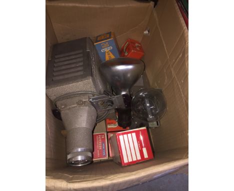 A slide projector etc 