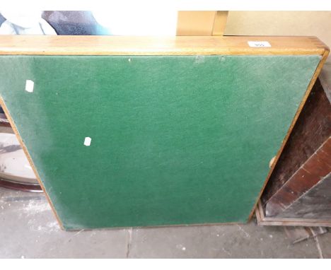 A green baize top folding card table. 