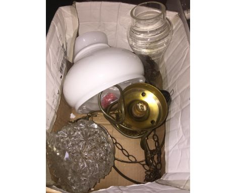 Oil lamp, ceiling light and wall light 