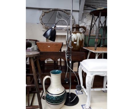 An adjustable angle lamp. 