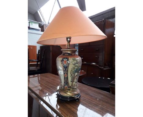 An eastern style table lamp, height 63cm. 