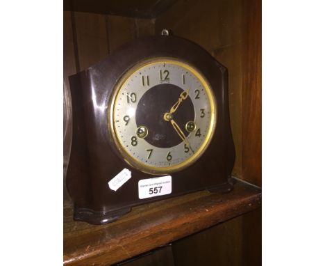 A Smiths bakelite mantel clock 