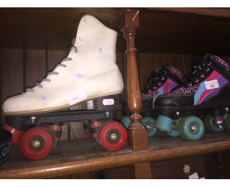 2 sets of roller boots 