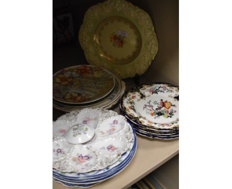 A selection of ceramic plates including Coronaware and Ducal