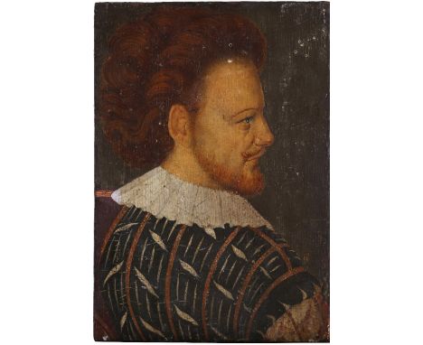Manner of Claude Corneille de Lyon Portrait of a red-haired gentleman Oil on panel, unframed 30.5 x 21.5cm; 12 x 8½in