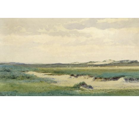 Albert Hartland (Irish 1840-1893) Moorland and coastal landscapes Three, all signed All watercolour Each 19 x 33.5cm; 7½ x 13