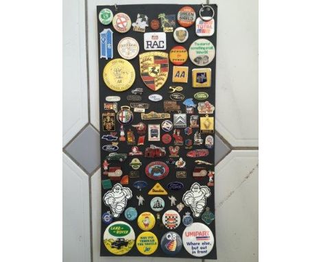 A collection of motoring badges, some enamel. 