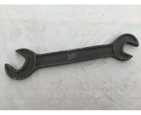 A Panhard Lavassor double open ended spanner. 