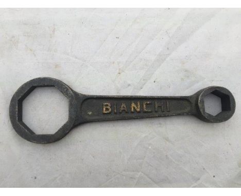 A Bianchi double ended ring spanner.
