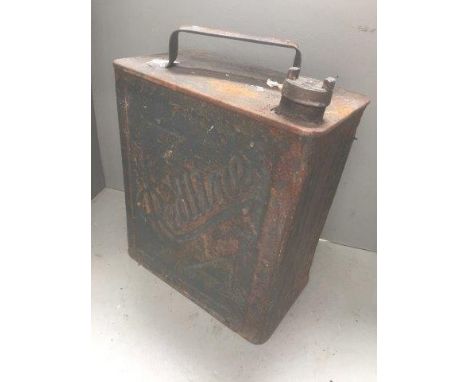 A Redline two gallon petrol can in original paint with original cap.