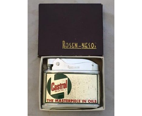 A boxed Castrol Oil cigarette lighter.