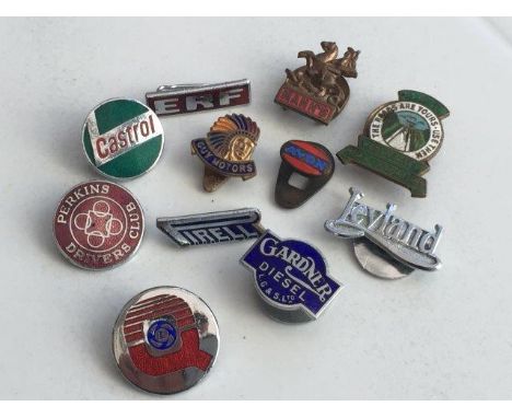 A small quantity of enamel pin and lapel badges, mostly relating to commercial vehicles.