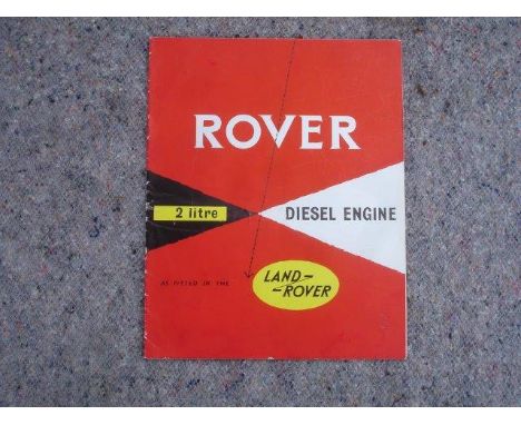 A rare and early Land Rover Series I 2-litre diesel engine brochure.