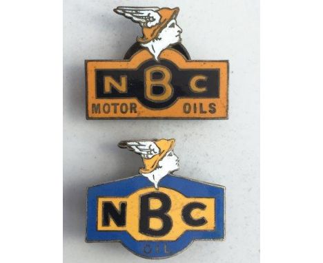 Two N.B.C. enamel badges. 