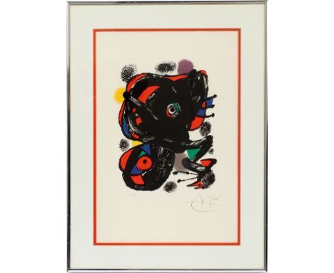 JOAN MIRO (SPANISH, 1893-1983), LITHOGRAPH, 1976, H 19", W 13" "XXE SIECLE" Original lithograph. Number 46, pencil signed by 
