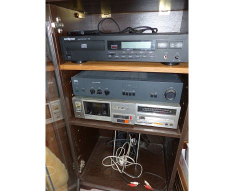 A selection of HiFi separates in cabinet to include a NAD 3020 amplifier