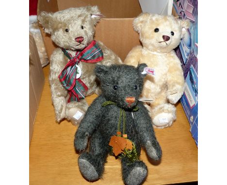 Three Steiff bears:  "Amelia", "Anna Friendship" & "Autumn"