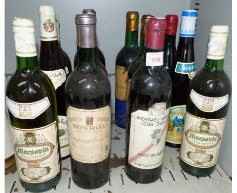 A selection of Maltese and other vintage wines, 12 bottles
