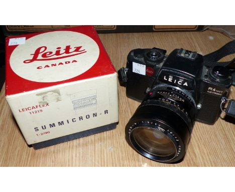 A Leica R4 MOT Electronic with Summicron - R f2 90 mm lens