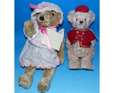 A Dean's limited edition teddy:  "Phoebe" with certificate; an Urkunde limited edition teddy "Hotelboy", with certificate