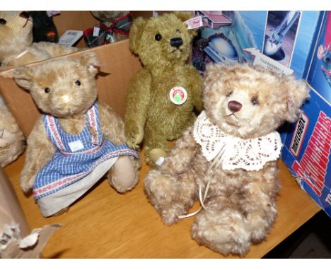 Three Steiff bears:  "Growler", "Teddy 6" & "Pauline"
