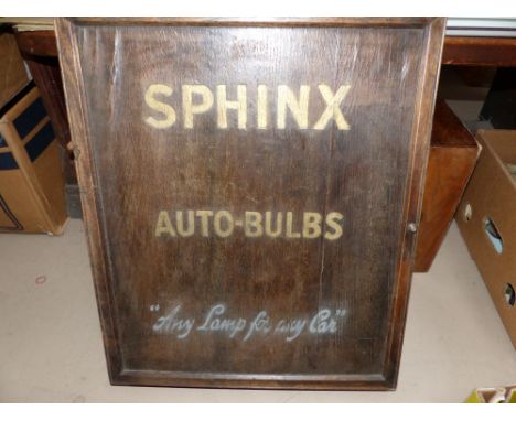 A vintage "Sphinx Autobulb" wall cabinet; a small pine toolbox; a 19th century walnut jewellery box