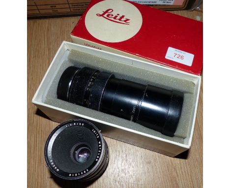 A Leitz Canada APO - TELYT - R f 3.4 180 mm lens; a Macro - Elmarit - R f2.8 60 mm lens