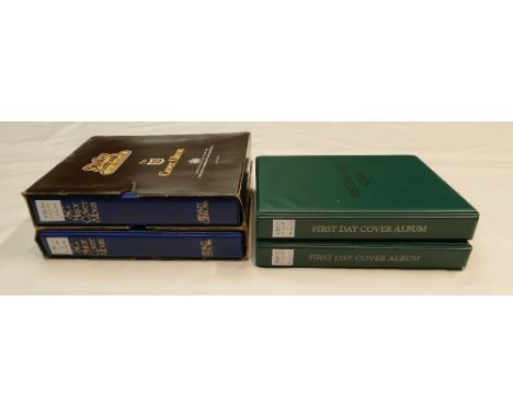219 well presented First Day covers in 4 albums, many with interesting postmarks (1997-2010)