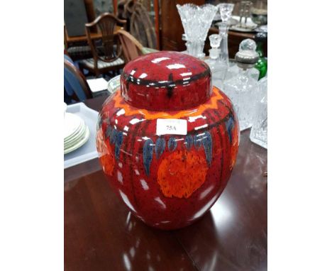 LARGE POOLE POTTERY GINGER JAR