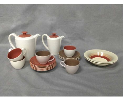 POOLE PART COFFEE SERVICE AND GRAY'S POTTERY DINNER WARE 
