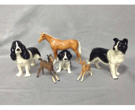 GROUP OF CERAMIC FIGURESincluding Beswick horse