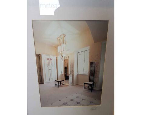 MAIN BEDROOM, THE HILL HOUSE, HELENSBURGHNATIONAL TRUST FOR SCOTLAND ORIGINAL PRINT BY COLIN BAXTERsigned on the mount in pen