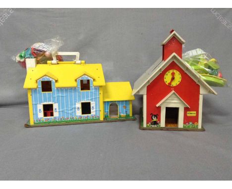 LOT OF VINTAGE FISHER PRICE TOYSwith figures