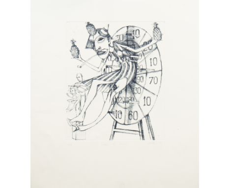 * KEITH MCINTYRE, WHEEL OF FORTUNEartist's proof etching, signed and dated '91 (lower right) and inscribed 'A/P' (lower left)