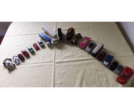 COLLECTION OF MODEL VEHICLESincluding Corgi MacBraynes bus, Ford Capri, Jaguar, Citroen, Dinky Austin 1800, VW, Toyota, Match
