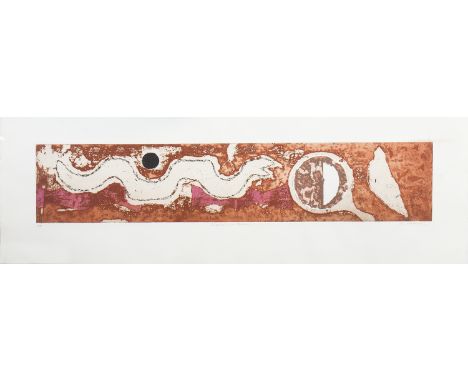 * WILLIAM LITTLEJOHN (SCOTTISH 1929 - 2006),SERPENT AND MIRROR artist's proof etching, signed and titled in pencil 17cm x 86c