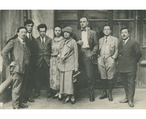  SEMENKA, ANATOLY (20TH CENTURY) Group Portrait of T. Naito, B. Pasternak, S. Eisenstein, O. Tretyakova, L. Brik, V. Mayakovs