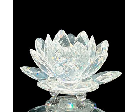 Part of the 'Secret Garden' group. Blossom lotus with clear faceted petals. Swarovski marking. This item has its original box