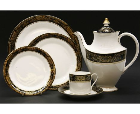 A Royal Doulton Albany tea and dinner set, together with a Spode Italian pattern bowl, and cover