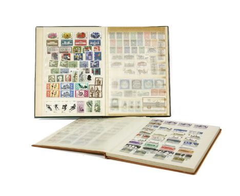 Two stamp albums, containing predominately British, Commonwealth and German stamps