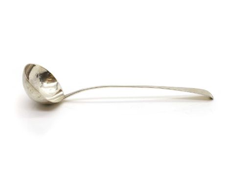A George III Thread pattern soup ladle, by George Smith &amp; William Fearn, London 1795,33.1cm long5.2oztCondition ReportMin