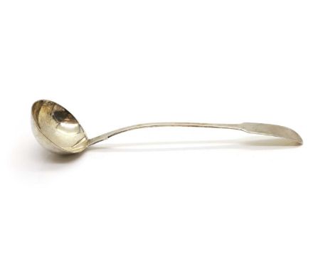 A George III silver Fiddle pattern soup ladle, late 18th century, by Thomas Watson, Newcastle,35.2cm long6.4oztCondition Repo